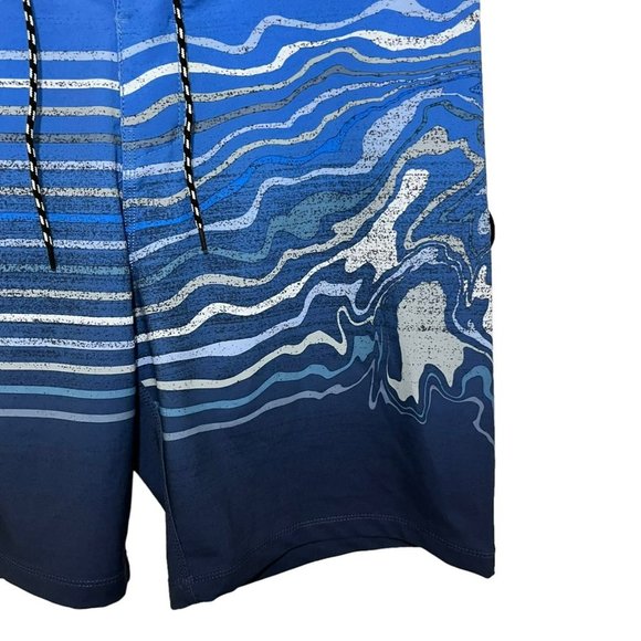 NEW HURLEY BLUE SHORTS 32 MENS PHANTOM VENICE BOARDSHORTS SWIM TRUNK STRIPES NWT - Picture 3 of 10